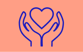 hands holding heart icon