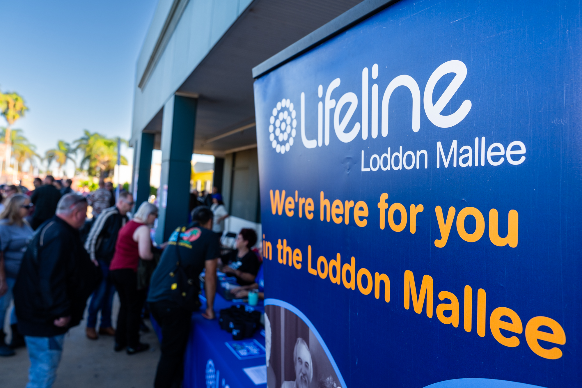 Image of Lifeline banner taken at Lifeline ride