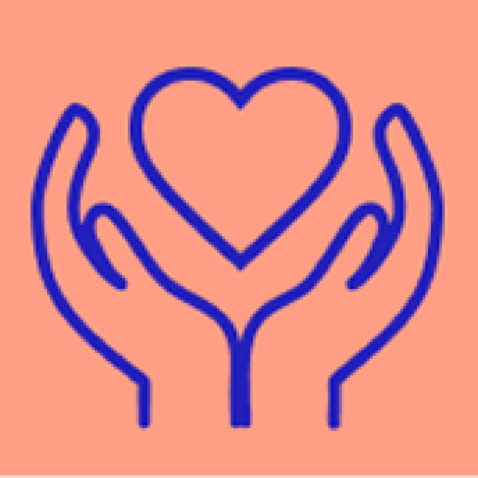 hands holding heart icon