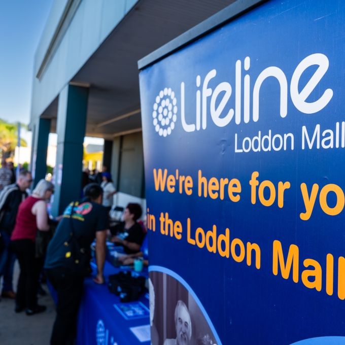 Image of Lifeline banner taken at Lifeline ride