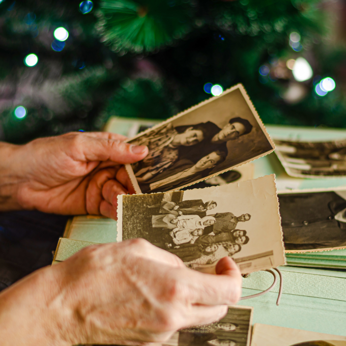 Looking at old photos